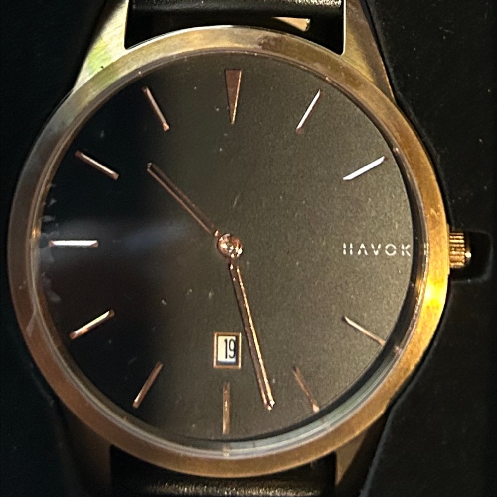 Elliot Havok Black and Gold Watch NIB!